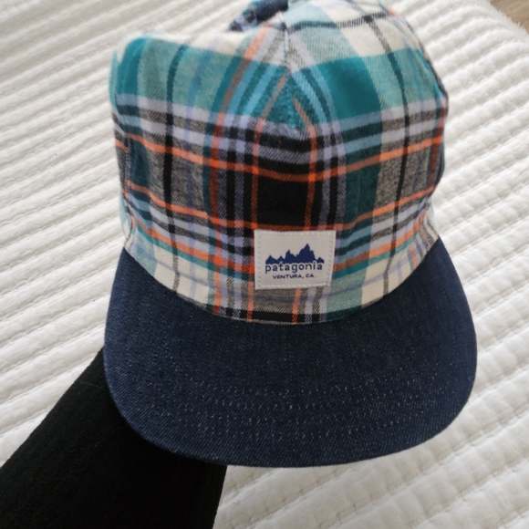 Patagonia Checkered Hat - Teal, Navy, Orange - Picture 1 of 3